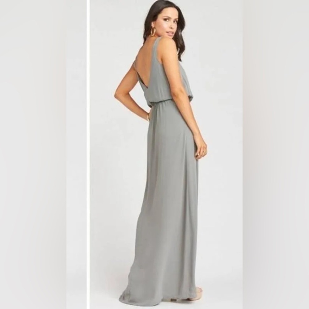 Show Me Your MuMu Grey Sleeveless Maxi Dress with Side Slit - Picture 2 of 9